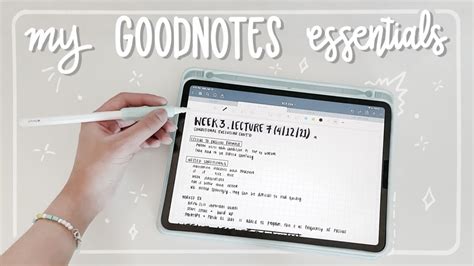 My Goodnotes Essentials Templates Brush Size Techniques Youtube