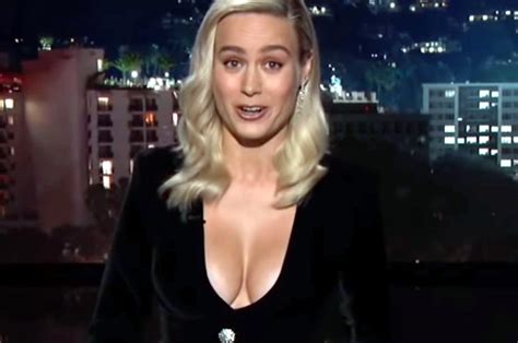 Brie Larson Sexy Goes Viral With Low Cut Dress On Jimmy Kimmel Cosmic Book News