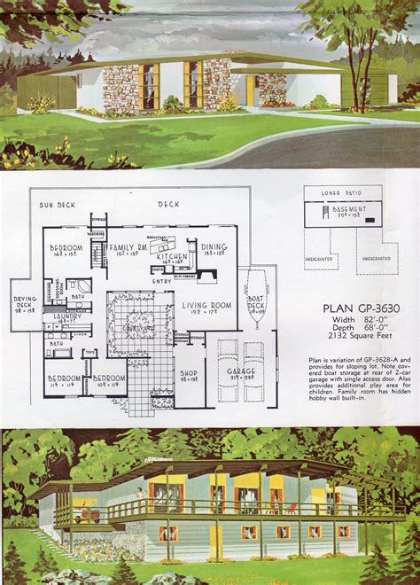 Learn more about floor plans, types of floor plans & how to make a floor plan. Mid Century Modern house, architectural plans | Mid ...