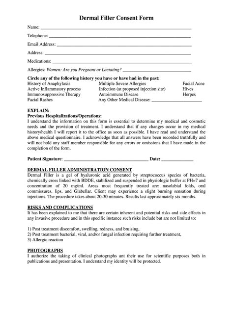 Tattoo Consent Form Fillable Printable Pdf And Forms Handypdf