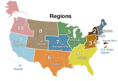 5 Regions Of The Us Map Pdf Map