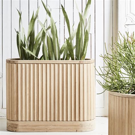 Bamboo Trough Pleat Ard Pot Outdoor Designer Store