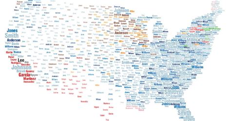 The Most Common Last Names In Every State — Mapped Cognomi Mappe Mappa