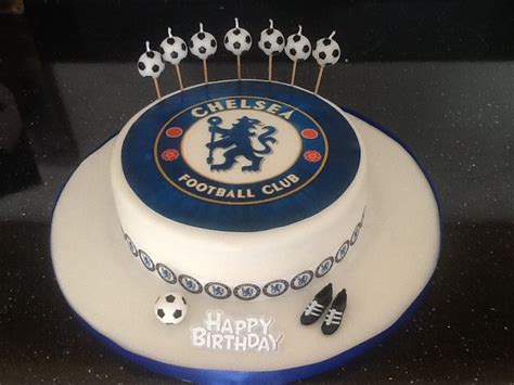Get a custom cake quote today! Chelsea cake football. How to make tutorial steps boy ...