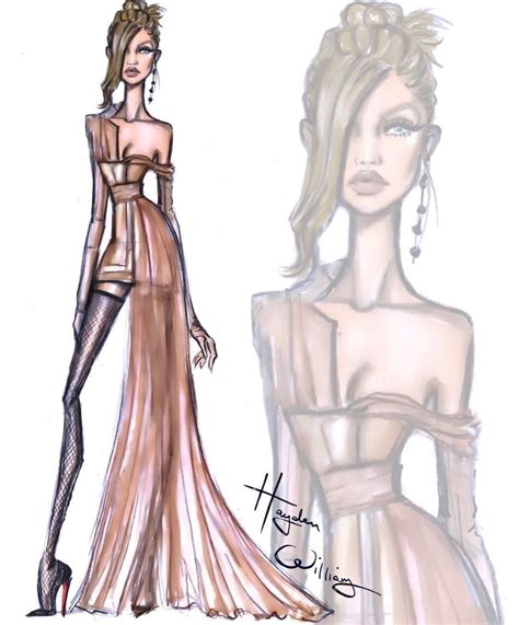 Hayden Williams Gigi Hadid Met Gala 2017 Illustration Fashion Design