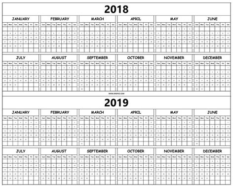 Lovely 2018 2019 Printable Calendar Free Printable Calendar Monthly