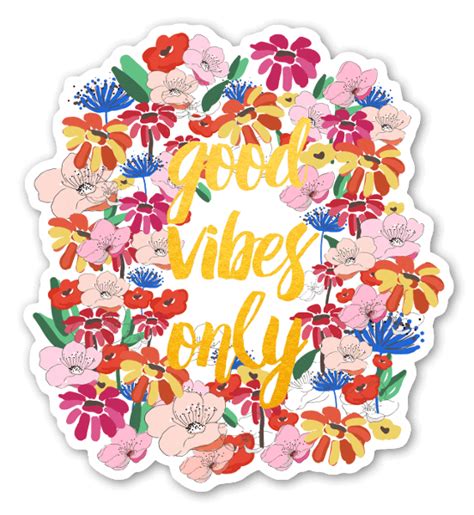 Buy Good Vibes Only Die Cut Stickers Stickerapp