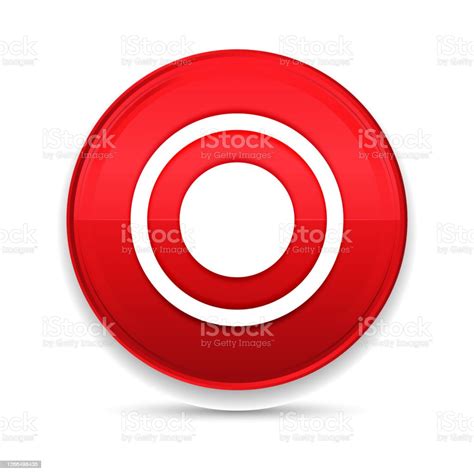 Record Icon Shiny Luxury Design Red Button Vector Stock Illustration