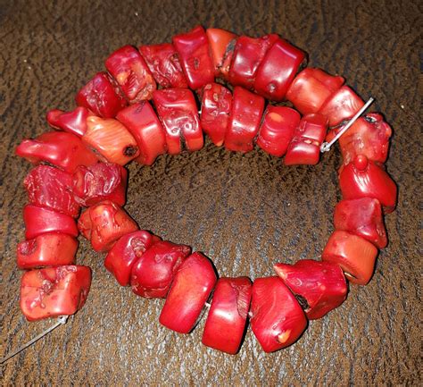 Red Coral Beads Or Fake Antiques Board