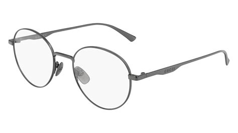 gucci gg0337o round eyeglasses clear editorialist