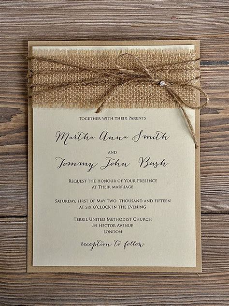 Three Key Elements Of Rustic Wedding Invitations Country Style