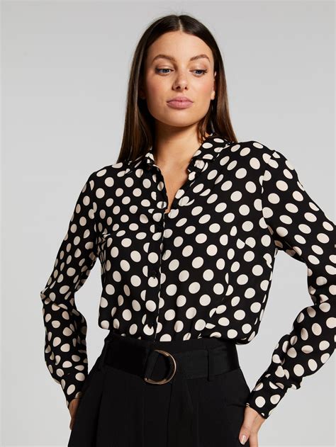 Sassy Spot Shirt Blushblack Spot Portmans Online Versatile Shirts