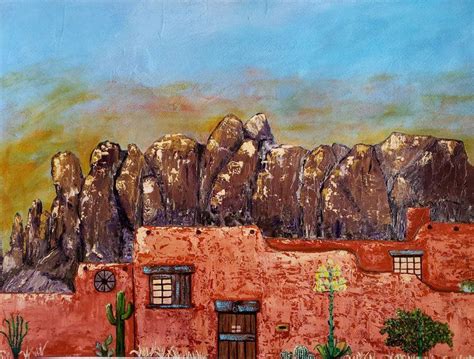 Sonoran Desert Sunset 2018 Mixed Media Painting By Cathy Maiorano