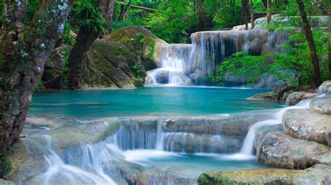 Thailand Waterfalls The Beauty Of Nature Landscape Hd