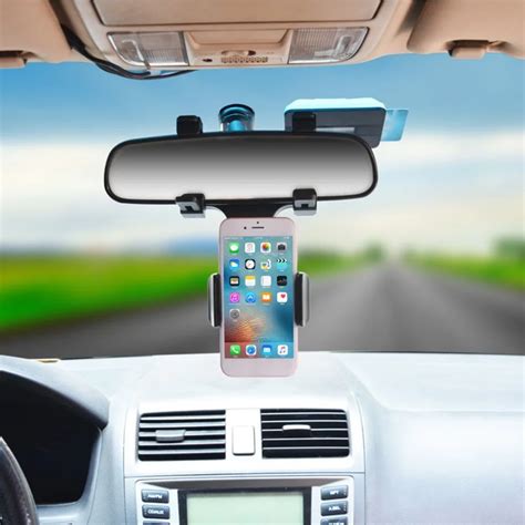 Universal Car Phone Holder Car Rearview Mirror Mount Mobile Phone