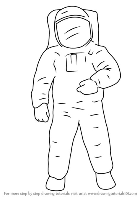 Learn How To Draw An Astronaut Other Occupations Step By Step