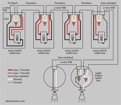 Wiring Diagram For 3 Way Switch With 4 Lights