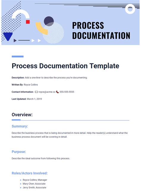 process documentation complete guide  template
