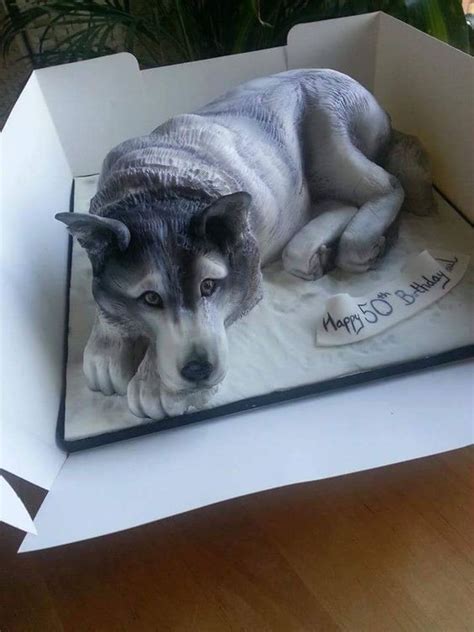husky shaped birthday cake muses  dogs world