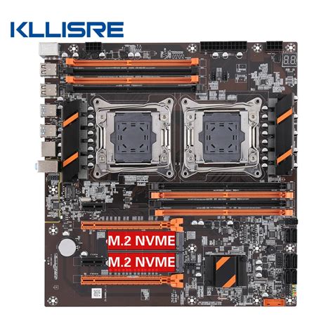 Kllisre Placa Base X99 De Doble Cpu Lga 2011 V3 E Atx Usb3 0 Sata3 Con Procesador Dual Xeon