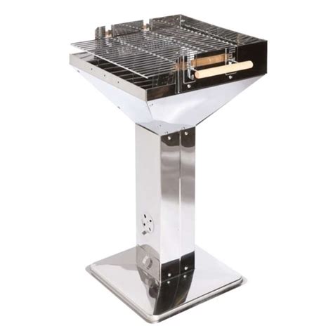 This grill can be used with natural gas or liquid propane gas. Quality Vista Stainless Steel Pedestal BBQ Grill