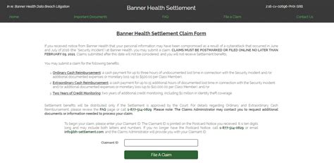 Bh Banner Health Settlement Claim Guest Survey
