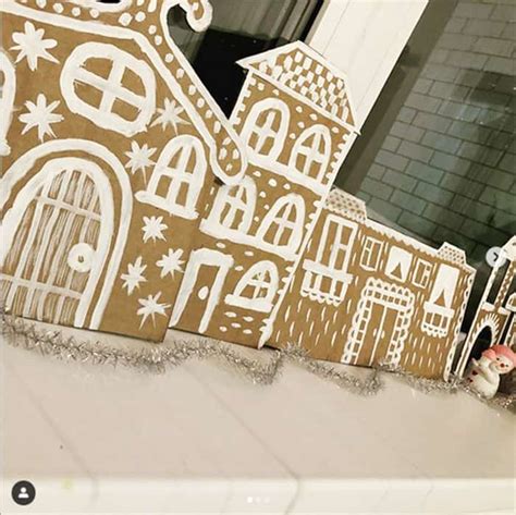 How To Make A Christmas Gingerbread Village With Cardboard Ohoh Deco