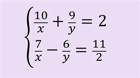 Sistema De Ecuaciones Fraccionarias Ejercicios Resueltos Youtube