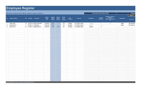 Microsoft Excel Payroll Template