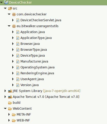 java device application web type utils agent detect user detecting using example