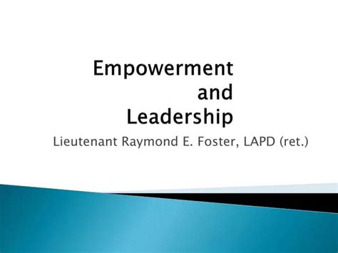Ppt Empowerment And Leadership Powerpoint Presentation Free Download