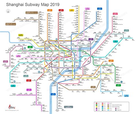 Shanghai Subway Map Subway Map Metro Map Shanghai Map