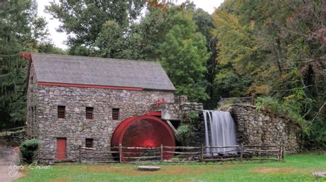 Grist Mill Sudbury Massachusetts Water Wheel Grist Mill Old Grist