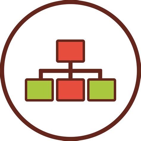 Organization Chart Flat Icon In Circle 25213174 Png