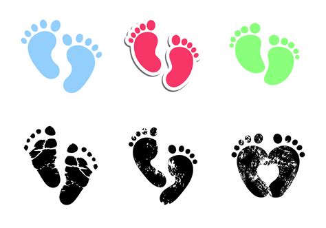 Baby Footprints Vector Download Free Vector Art Stock Graphics And Images