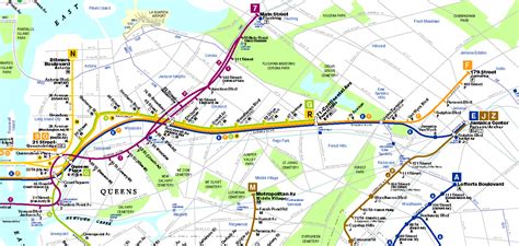 Queens Subway Map With Streets Map