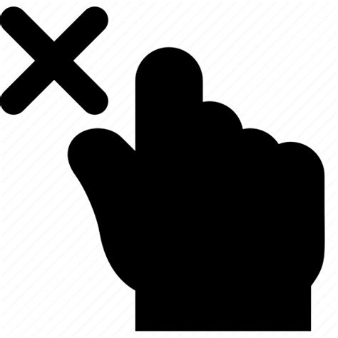 Delete Finger Gesture Hand Interaction Icon Download On Iconfinder