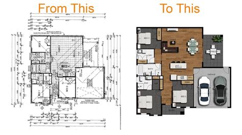 How To Create A 2d Colour Floor Plan Or Rendered Floor Plan With