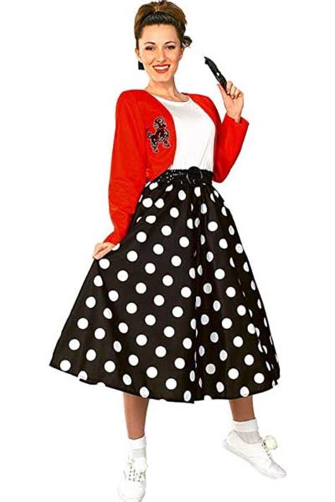 Ladies 1950s Rockabilly Pin Up Girl Costume 50s Vintage Fancy Dress