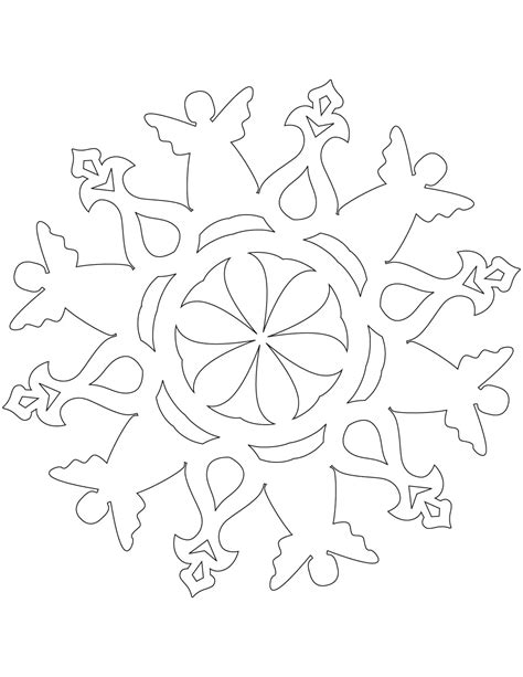Snowflake Coloring Pages Angel Coloring Pages Bear Coloring Pages My