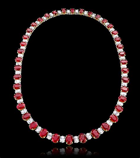 Ruby Jewelry Necklaces Earrings Ruby Diamond Necklace Veronica Lake