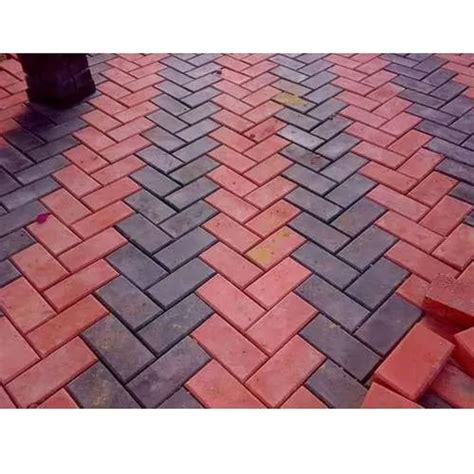 Rectangular Paveing Blocks Red Bricks Pavers For Pavement Thickness