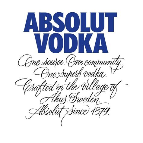 Absolut Vodka One Source One Community One Superb Vodka Crafted In
