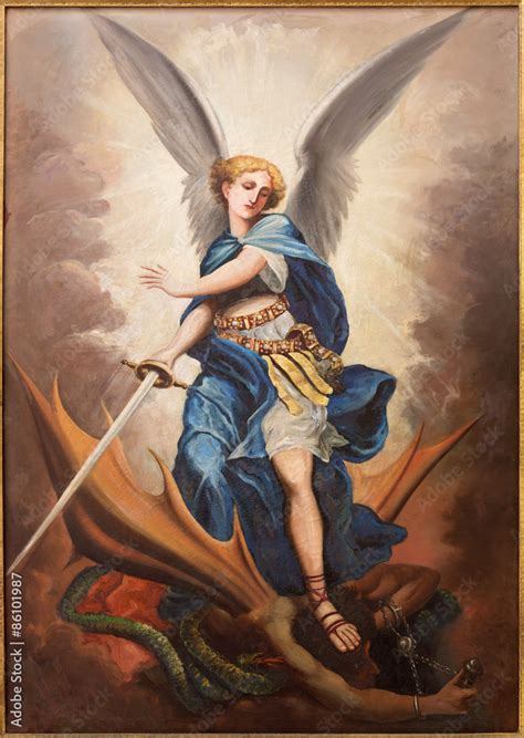 Tel Aviv Paint Of Archangel Michael From St Peters Church Stock Foto Adobe Stock