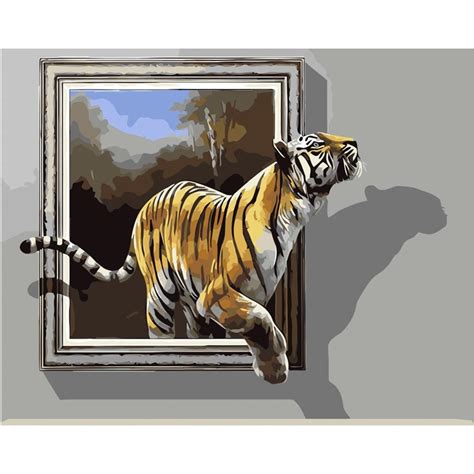 3d New Painting Tiger Window High Quality Home Decor