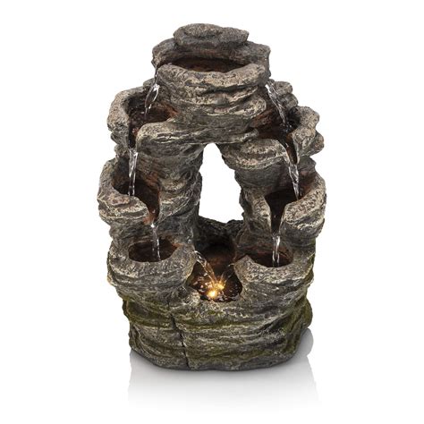 Buy Alpine Corporation 14 Tall Indoor Stone Look Oval Shaped Waterfall