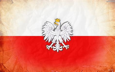 Godło, Polska, Flaga Na Pulpit