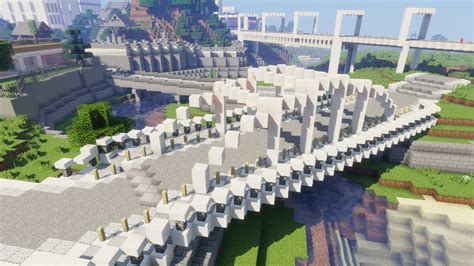 アーチ橋と桁橋【マインクラフト】 Minecraft街発展にっき