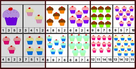 Tarjetas Para Aprender Los Números Del 1 20 Motivos Cupcakes