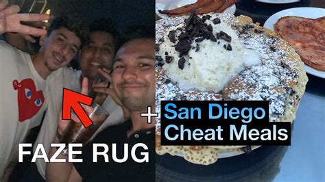 Partying With Faze Rug In San Diego Crazy Cheat Meals Vlog 5 Youtube